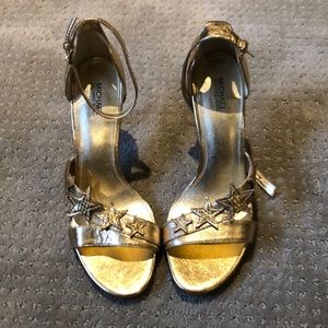 Michael kors metallic gold heels star Wonder Woman